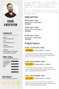 简历模版左右结构